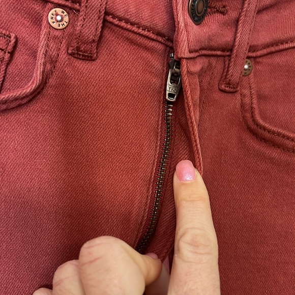 NWT Free People Red Skinny Jeans- 25 or 0 - Picture 5 of 7